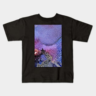 Purple and gold abstract art Kids T-Shirt